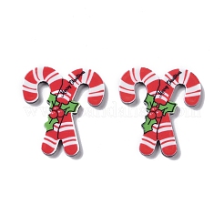 Christmas Style Printed Acrylic Cabochons&nbsp;X-MACR-O045-01F