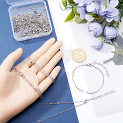 20Pcs 304 Stainless Steel Cable Chain Bracelet Making&nbsp;AJEW-SP0001-01