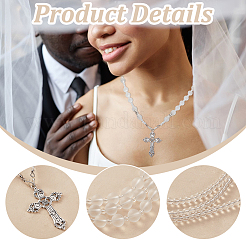Alloy Cross Pendant Necklaces&nbsp;AJEW-FG00008