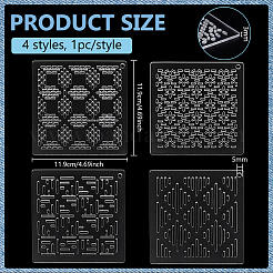 Transparent Acrylic Templates&nbsp;DIY-BC0014-16C