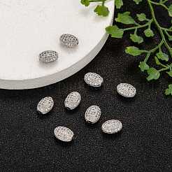 Brass Micro Pave Cubic Zirconia Beads&nbsp;ZIRC-F001-54P