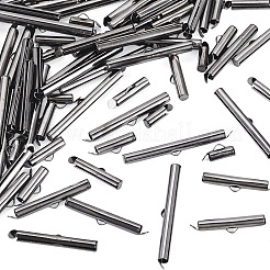 560Pcs 10 Styles Iron Slide On End Clasp Tubes&nbsp;DIY-TA0015-91
