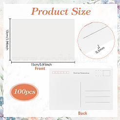 50Pcs Rectangle Blank Watercolor Paper Post Card&nbsp;DIY-WH0671-385
