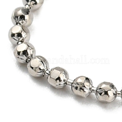 Long-Lasting Plated Brass Ball Chain Necklaces&nbsp;NJEW-G105-01P