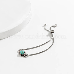 Fashionable Alloy Box Chain Slider Bracelets&nbsp;FS-WG96D3B-01