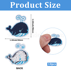 10Pcs Computerized Embroidery Cloth Iron on/Sew on Patches&nbsp;PATC-CY0001-45B
