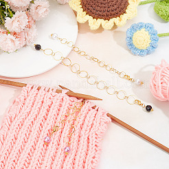 3Pcs 3 Styles Acrylic Pendant Knitting Row Counter Chains&nbsp;HJEW-NB00069