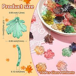 100Pcs Glass Pendants&nbsp;GLAA-CJ0002-33