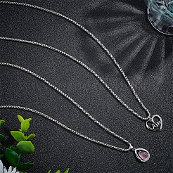 10Pcs 304 Stainless Steel Box Chain Necklaces Set for Men Women&nbsp;NJEW-NB0001-14
