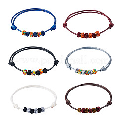 12Pcs 6 Colors Polyester Cord Braided Bracelets Women&nbsp;BJEW-TA0001-23