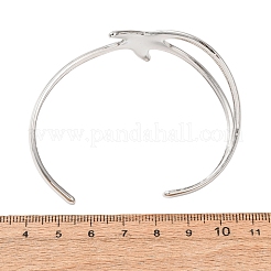 Ocean 304 Stainless Steel Starfish Open Cuff Bangles for Women&nbsp;SA-CBABC9E-04P
