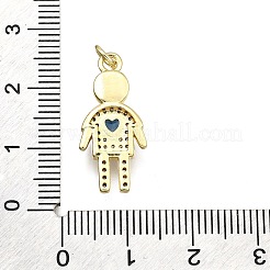 Brass Micro Pave Cubic Zirconia Pendants&nbsp;KK-Z100-19G-01