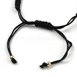 Adjustable Nylon Cord Braided Bead Bracelet&nbsp;LS-EJEW-H118-01G