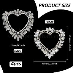 4Pcs Glitter Hotfix Rhinestone&nbsp;AJEW-FG0007-33