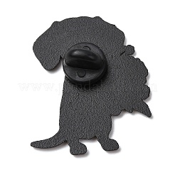 Dachshund Holding Flower Enamel Pins&nbsp;JEWB-A038-02A-EB