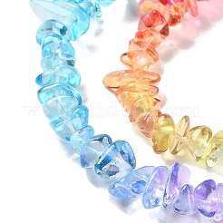 Spray Painted Transparent Glass Beads Strands&nbsp;GLAA-P060-01A-15
