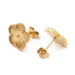 Ion Plating(IP) 304 Stainless Steel Stud Earrings&nbsp;EJEW-H129-02G