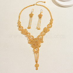 Elegant Alloy Hollow Flower Tassel Earrings & Necklaces for Women&nbsp;FZ8785