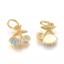 Brass Charms&nbsp;ZIRC-L070-79G
