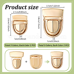 12Pcs 6 Styles Alloy Purse Lock Clasps&nbsp;PURS-PH0001-49