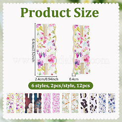 12Pcs 6 Styles Leopard Print Flower Donut Printed Polyester Necklace Anti-Winding Display Cards&nbsp;CDIS-OC0001-13
