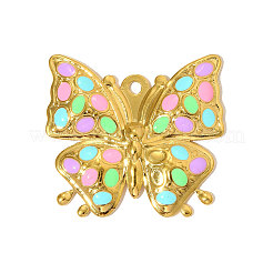 304 Stainless Steel Enamel Pendants&nbsp;STAS-OY005-33G