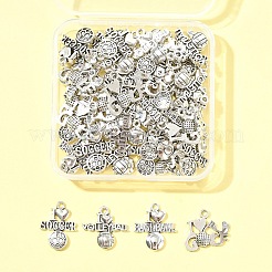 60Pcs 4 Styles Tibetan Style Zinc Alloy Pendants&nbsp;TIBEP-FS0001-35