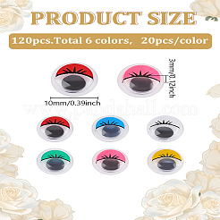 Half Round Plastic Doll Wiggle Eyes Cabochons&nbsp;DIY-LP0001-89B