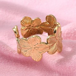 304 Stainless Steel Open Cuff Ring&nbsp;RJEW-C067-23G