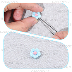60Pcs 6 Colors 1-Hole Iron Plastic Shank Buttons&nbsp;BUTT-CY0001-26A