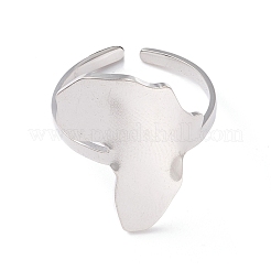 Non-Tarnish Map of Africa Cuff Ring&nbsp;RJEW-B035-05P
