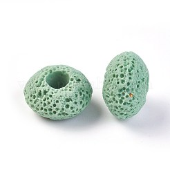 Natural Lava Rock European Beads&nbsp;G-I220-H03