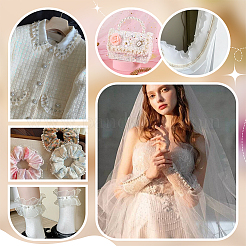 4 Yards Polyester Wavy Lace Ribbon&nbsp;OCOR-PH0004-78A