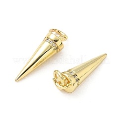 Brass Micro Pave Cubic Zirconia Pendants&nbsp;KK-Z120-52G