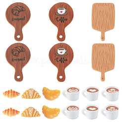 36Pcs 9 Styles Coffe Theme Doll Miniatures Sets&nbsp;DJEW-TA0001-50