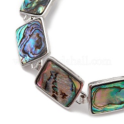 Natural Abalone Shell/Paua Shell Link Chain Bracelets&nbsp;BJEW-E077-01P-04