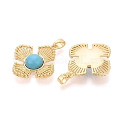 Synthetic Turquoise Pendants&nbsp;KK-N287-07G-02