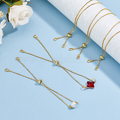 12Pcs Rack Plating Adjustable Brass Slider Bracelet Making&nbsp;KK-DC0004-37G