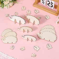 1 Set Unfinished Wooden Hedgehog&nbsp;WOOD-SP0001-68