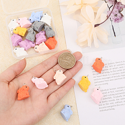24Pcs 8 Colors Opaque Resin Pendants&nbsp;RESI-CA0001-55