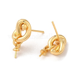 Brass Stud Earring Findings&nbsp;KK-M270-28G