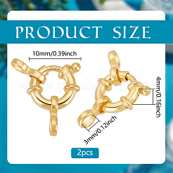 2Pcs 925 Sterling Silver Spring Ring Clasps&nbsp;FIND-PH0022-63G