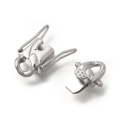 304 Stainless Steel Twister Clasps&nbsp;STAS-D382-05A-P