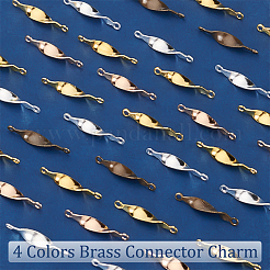 80Pcs 4 Colors Brass Connector Charms&nbsp;KK-PH0004-94