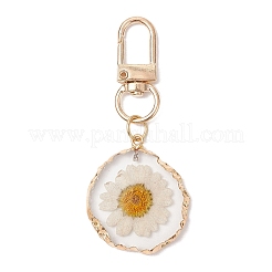 Inner Dried Flower Resin Pendant Decoration&nbsp;HJEW-JM02663-02