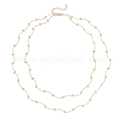 Brass Double Layer Necklaces&nbsp;NJEW-JN05388