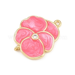 Brass Enamel Connector Charms&nbsp;KK-L275-57G-01