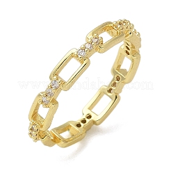 Rectangle Clear Cubic Zirconia Finger Rings&nbsp;RJEW-G337-13G