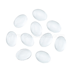 Transparent Oval Glass Cabochons&nbsp;GGLA-R022-18x13