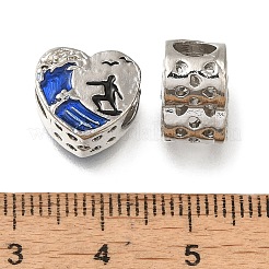 Rack Plating Alloy Enamel European Beads&nbsp;PALLOY-A009-24P